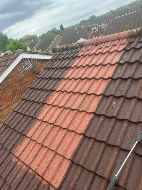 dirty roof before cleaning