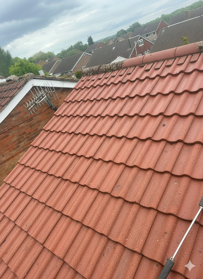 clean roof after service